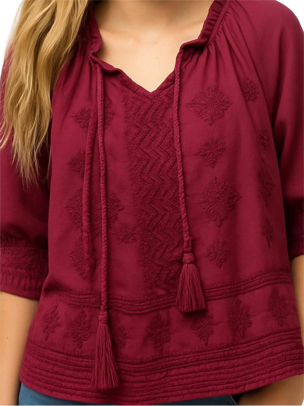 110. NWT WOMENS KYLA SEO S (FIT XL) DETAIL TOP - Picture 2 of 4